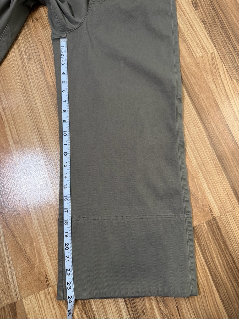 SPANX Stretch Twill Cropped Wide Leg Tuscan Olive Casual Pants , Size Medium - Picture 9 of 12